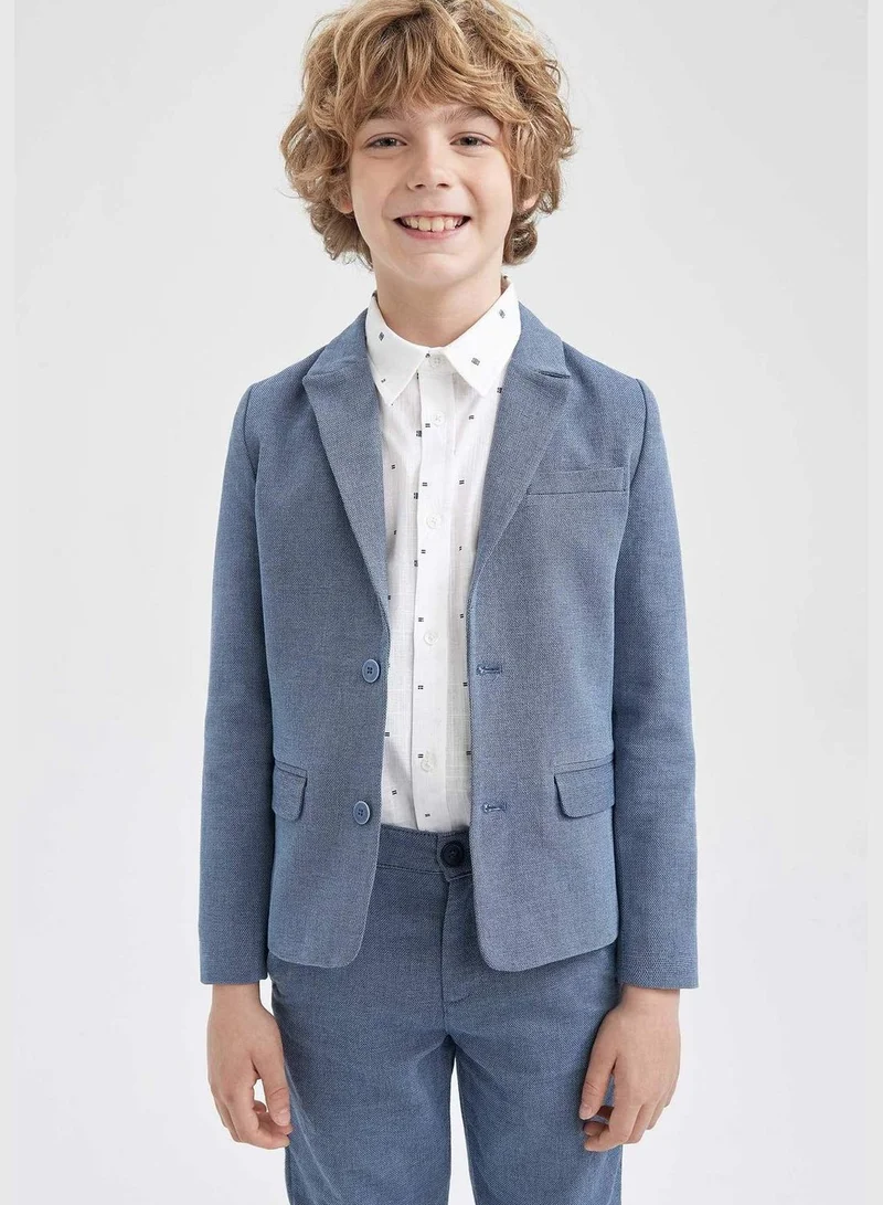 DeFacto Boy Blazer Collar Long Sleeve Woven Jacket