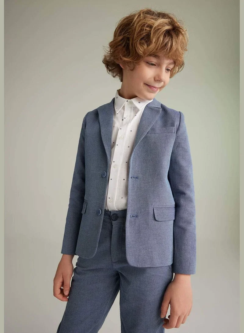 DeFacto Boy Blazer Collar Long Sleeve Woven Jacket