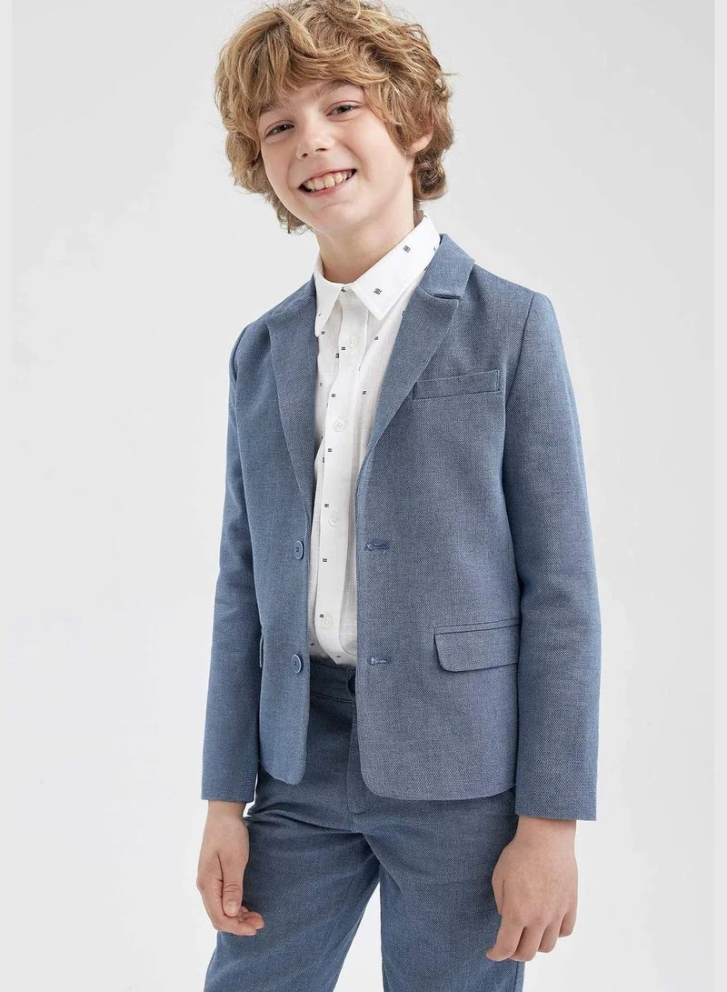 DeFacto Boy Blazer Collar Long Sleeve Woven Jacket