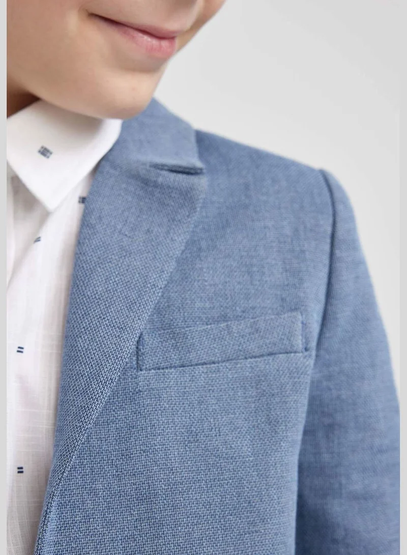 DeFacto Boy Blazer Collar Long Sleeve Woven Jacket