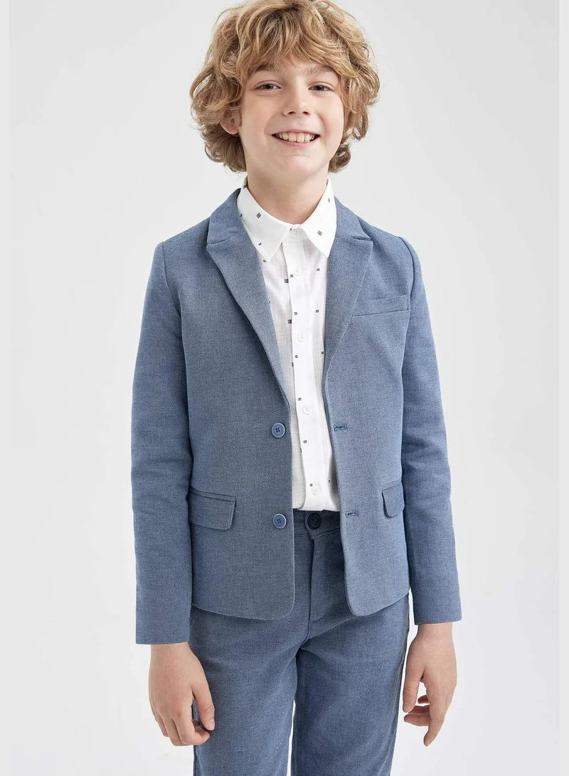 DeFacto Boy Blazer Collar Long Sleeve Woven Jacket