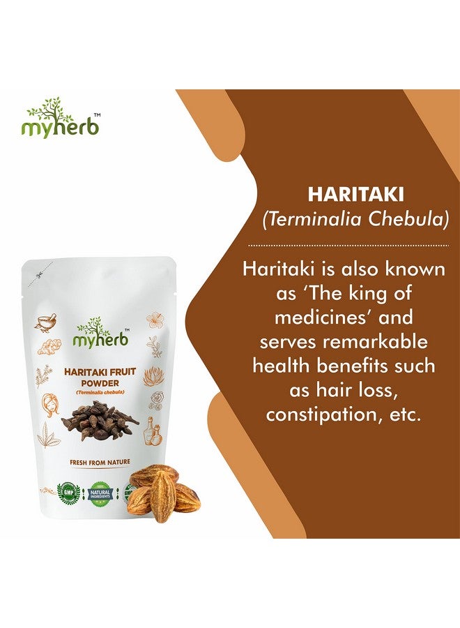 MYHERB 100% Natural Organic Haritaki Powder || 227 Gm/0.5 Lbs || Terminalia Chebula || Ayurvedic Herb || Support Healthy Elimination || For Men & Women- - Image 4