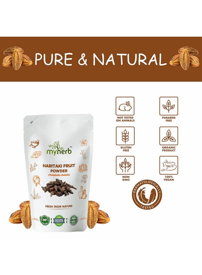 MYHERB 100% Natural Organic Haritaki Powder || 227 Gm/0.5 Lbs || Terminalia Chebula || Ayurvedic Herb || Support Healthy Elimination || For Men & Women- - Image 5