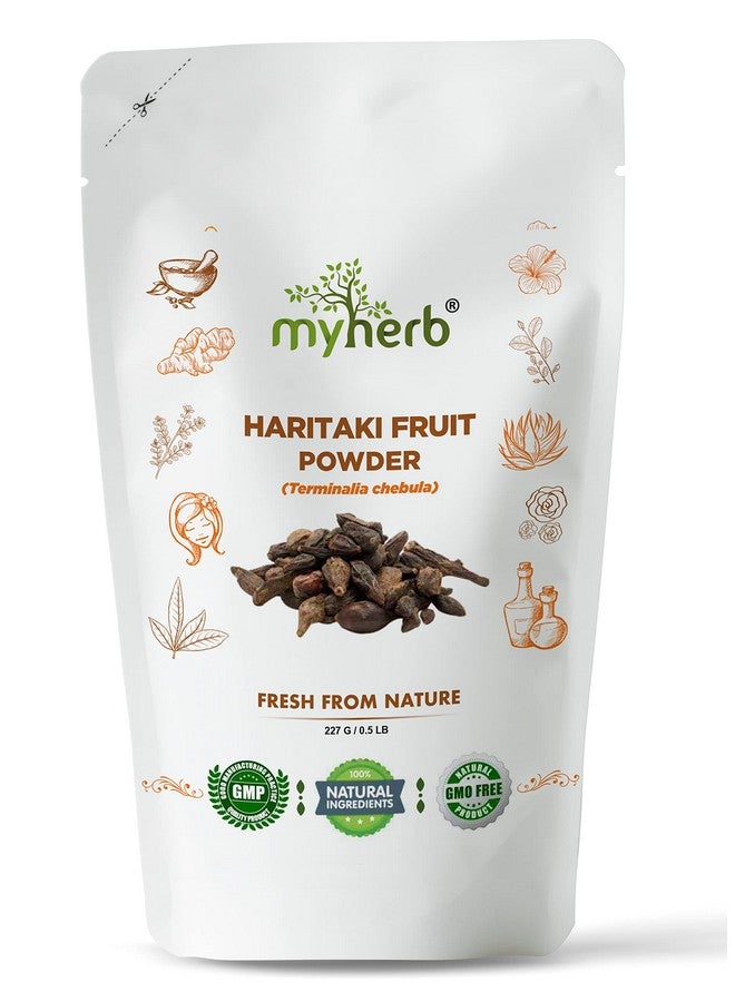 MYHERB 100% Natural Organic Haritaki Powder || 227 Gm/0.5 Lbs || Terminalia Chebula || Ayurvedic Herb || Support Healthy Elimination || For Men & Women- - Image 1
