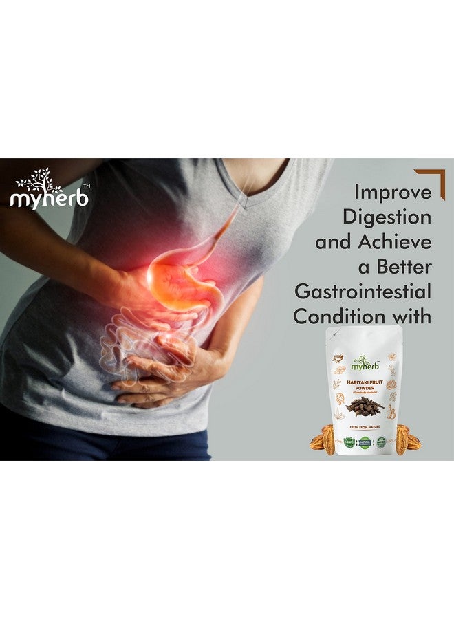 MYHERB 100% Natural Organic Haritaki Powder || 227 Gm/0.5 Lbs || Terminalia Chebula || Ayurvedic Herb || Support Healthy Elimination || For Men & Women- - Image 2