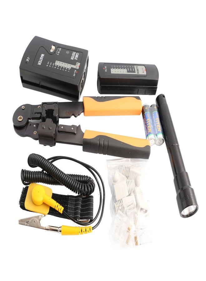 Syba 50 Pieces Network Tool Repair Kit, Ethernet LAN Cable Tester Computer Maintenance Coax Crimper Tool for RJ-45/11/12 Cat5/5e with Connector Accessories and Socket Set - Image 3