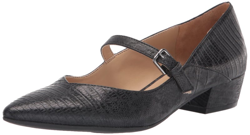 Naturalizer Womens Florencia Pump, Black Lizard, 7 US - Image 1