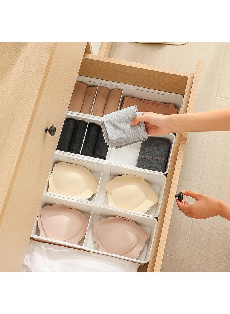 2pcs drawer storage box with compartments and built-in sorting box. Scalable jewelry and cosmetics can be stored separately - Image 4