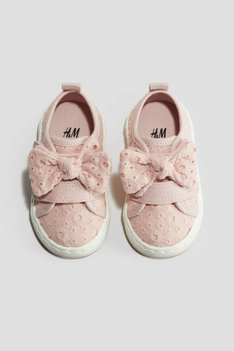 H&M Embroidery-detail canvas trainers