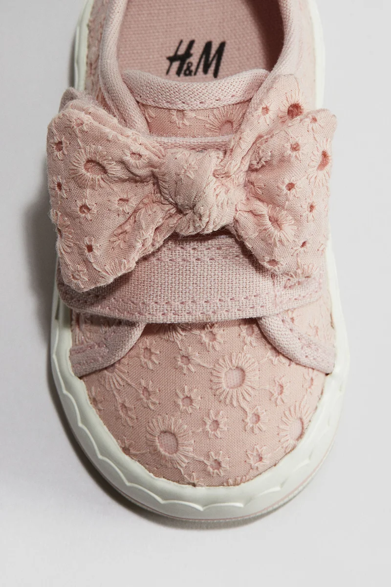 H&M Embroidery-detail canvas trainers