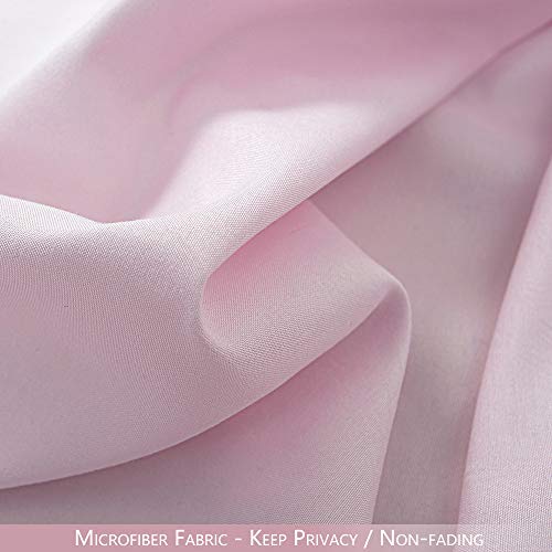 WestWeir Pink Ruffle Shower Curtain - Farmhouse Ruffled Fabric for Bathroom 72 inches x 72 inch - Image 3