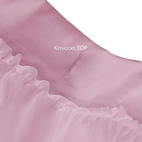 WestWeir Pink Ruffle Shower Curtain - Farmhouse Ruffled Fabric for Bathroom 72 inches x 72 inch - Image 5