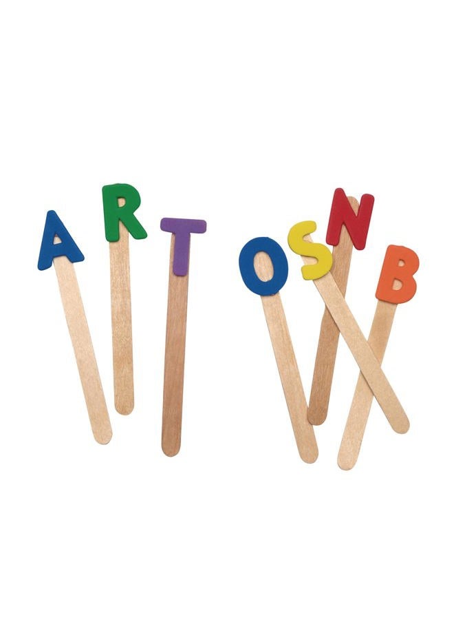 Colorations ABC Foam Shapes, 144 Pieces, 6 Colors, Storage Bucket, Collaging, Decorating, Learning, & Light Tables, ABC Letters, Alphabet Letters, Foam Letters - Image 5