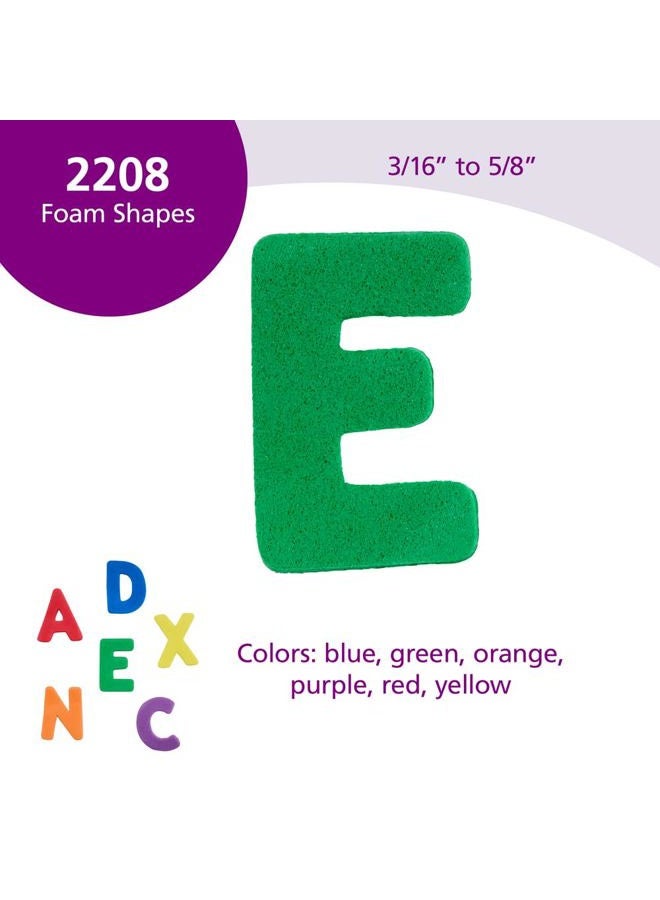 Colorations ABC Foam Shapes, 144 Pieces, 6 Colors, Storage Bucket, Collaging, Decorating, Learning, & Light Tables, ABC Letters, Alphabet Letters, Foam Letters - Image 2