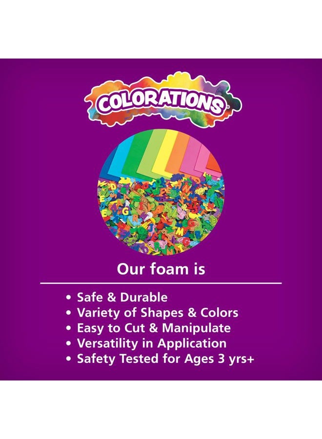 Colorations ABC Foam Shapes, 144 Pieces, 6 Colors, Storage Bucket, Collaging, Decorating, Learning, & Light Tables, ABC Letters, Alphabet Letters, Foam Letters - Image 4