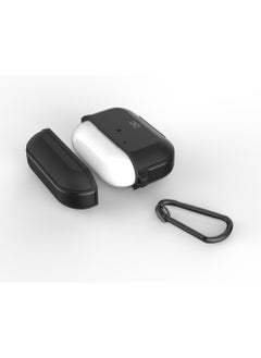 INFINYTY AirPods Pro 2 Case with Black Metal Edges – Gravix (Black), 1.5m Drop-tested, Sleek Elegant Design, Precision Fit, Shock Absorption, Wireless Charging Compatible, Includes Metal Hook  - Image 3