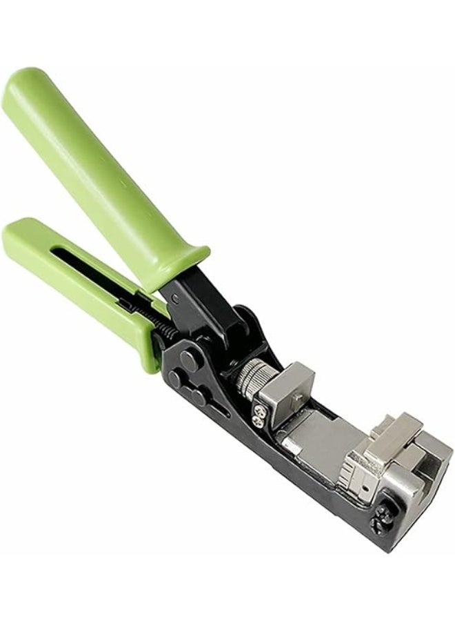 Terabyte Keystone Jack Punch Down Tool (Fit Specific AMP 110 Series 8 Position Jacks Only), CAT5/5e and CAT6/6A Adapter Fast Termination Crimper, One Hand Operation Green Handle - Image 1