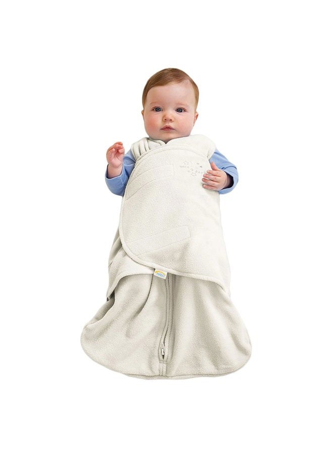 Halo Micro-Fleece Sleepsack Swaddle, 3-Way Adjustable Wearable Blanket, TOG 3.0, Cream, Newborn, 0-3 Months  - Image 3