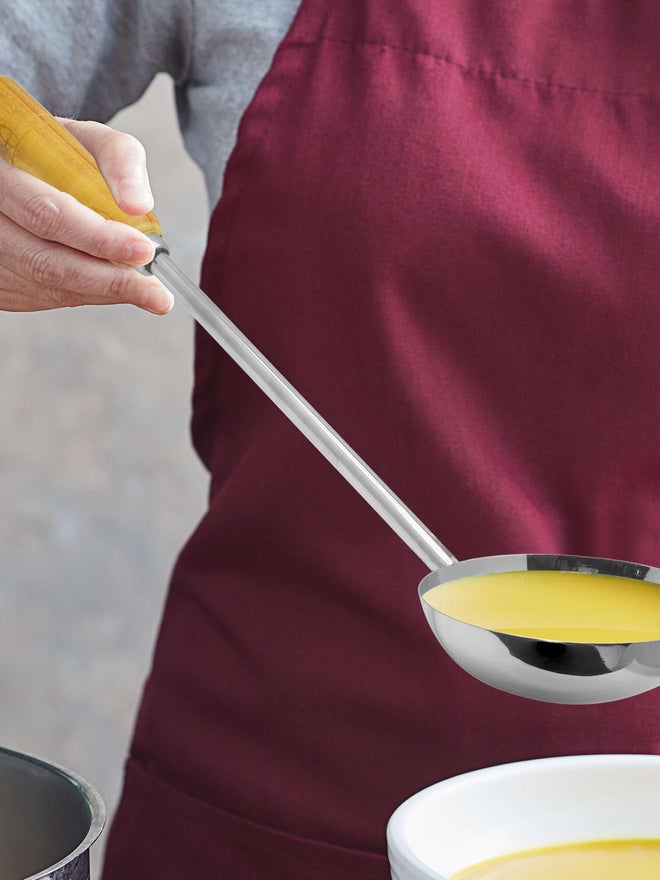 RAJ Steel Uduppi Laddle Wooden Handle - Image 4