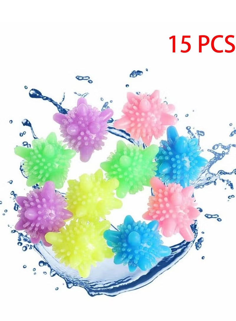 15 PCS Laundry Balls Washing Ball Reusable Tangle-Free Eco-Friendly Laundry Scrubbing Balls Solid Colorful Laundry Washing Balls Enhance Your Machine Cleaning Power - Image 1