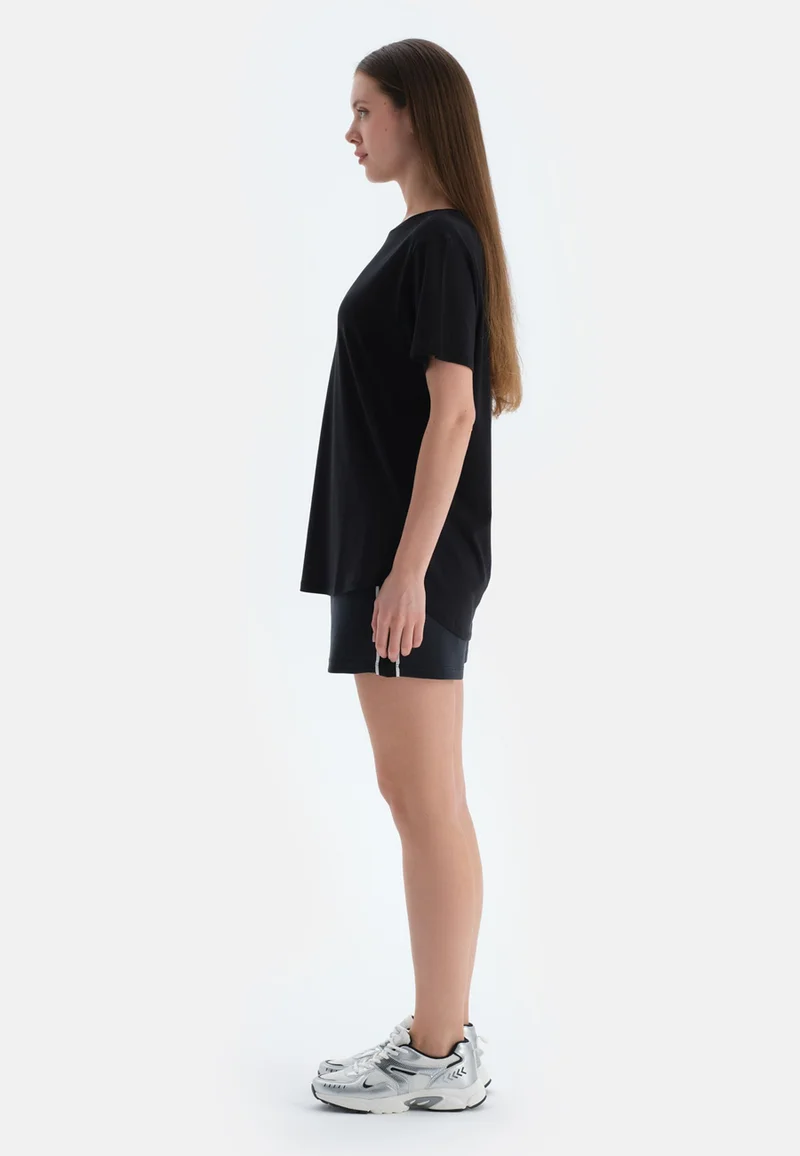 dagi Regular/Classic Fit T-shirt Boat Neck Lyocell Activewear