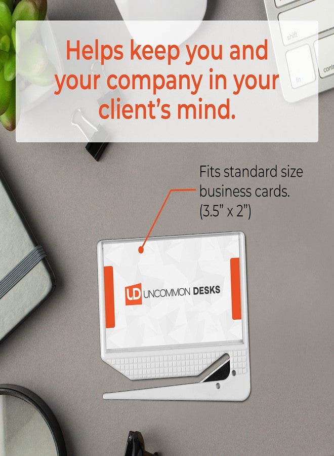 Uncommon Desks Business Card Letter Openers - (25 Pack) (White) Professional Letter Openers with Business Card Insert, Perfect Promotional Item for Business - Image 4