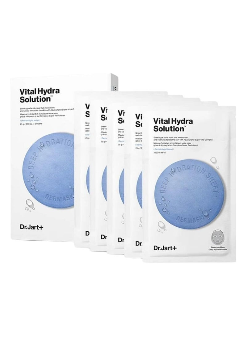 Dr.Jart+ DRJART Dr. Jart+ Dermask Water Jet Vital Hydra Solution 5 Sheets Hyper Adhesion Moistur - Image 1