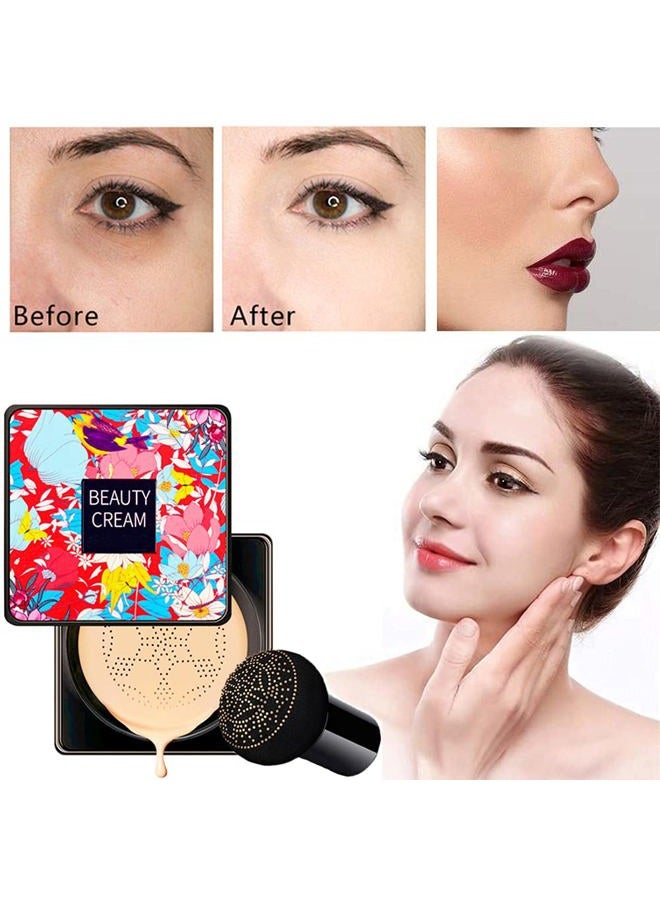 ZDHSOY Mushroom Head Air Cushion CC Cream, Mushroom Head Air Cushion BB Cream/Air Cushion CC Cream/Concealer Long Lasting Nude Makeup Foundation,Oil Control, Moisturizing Air BB Cream  - Image 4