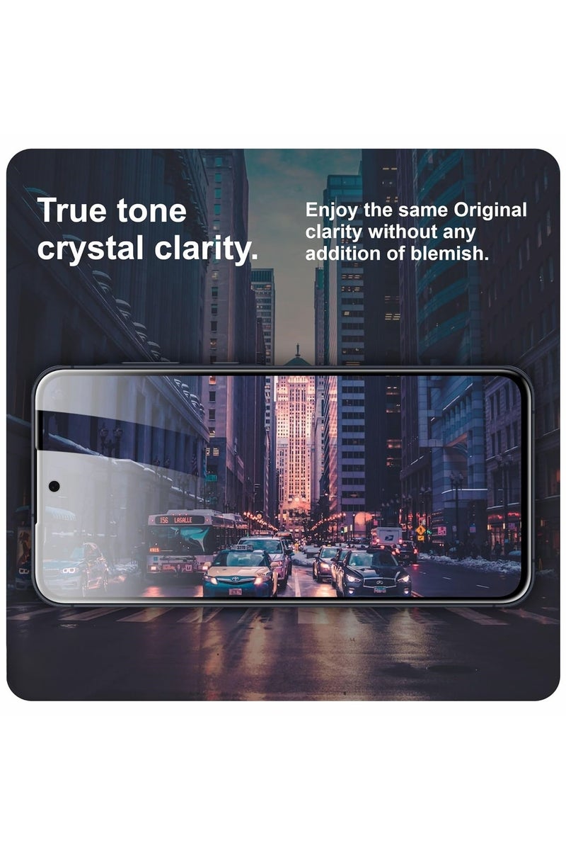 Denx Samsung Galaxy A35 5G/ A55 5G Tempered Glass Screen Protector, 6.6 inch, 9H Hardness, Bubble Free, Anti Scratch, Eazy Installation, Black - Image 3