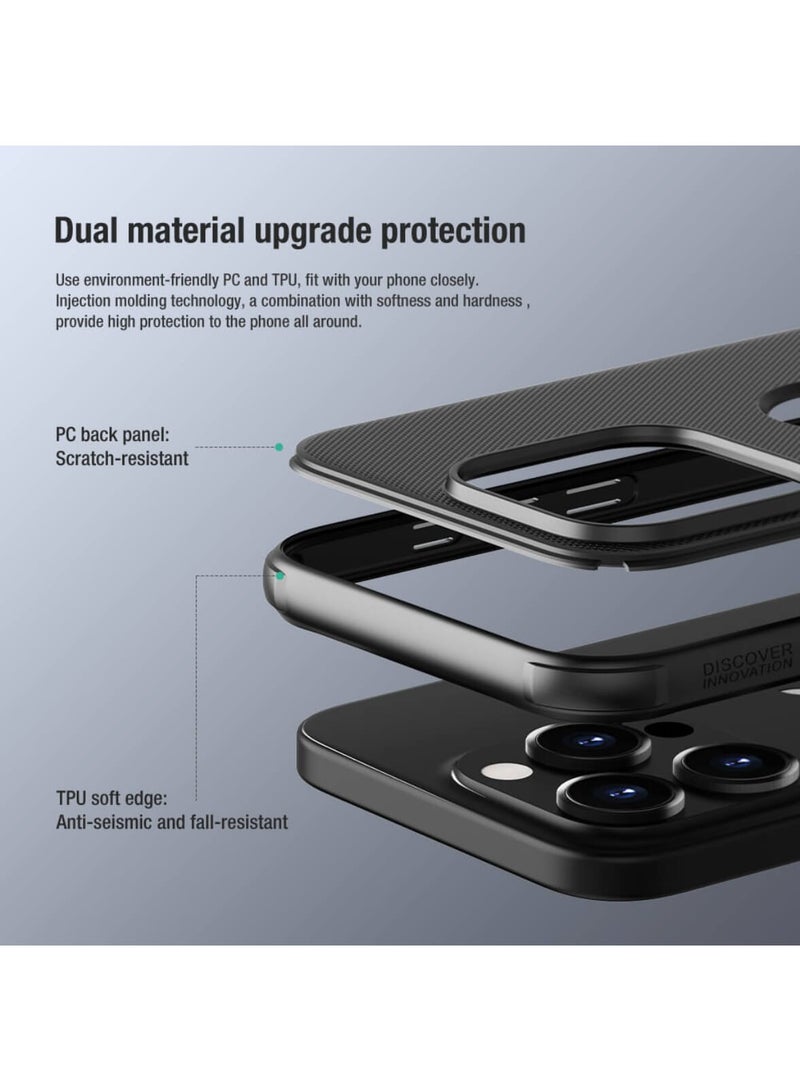 Nillkin Nillkin High Quality Super Frosted Shield Pro For Apple iPhone 15 Pro Max (With Logo cutout) Black  - Image 5