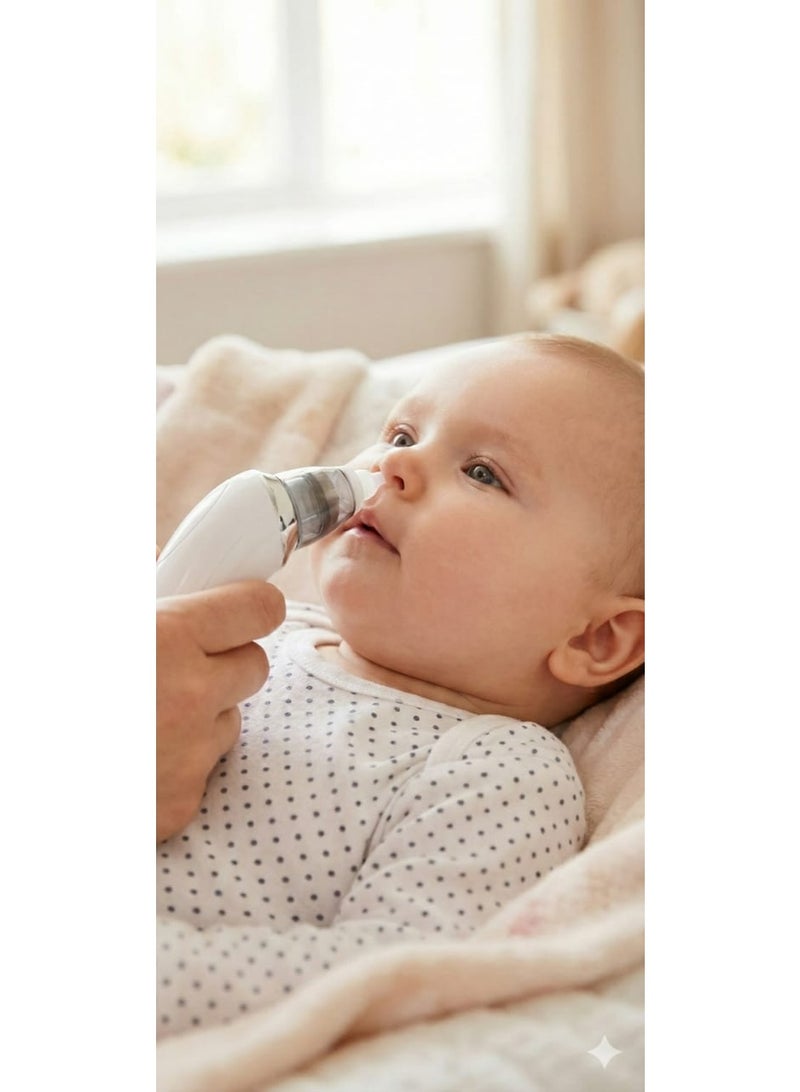 Electric Nasal and Ear Aspirator for Newborns and Infants - Safe Mucus and Earwax Remover with Adjustable Suction and Soft Silicone Tips - Image 5
