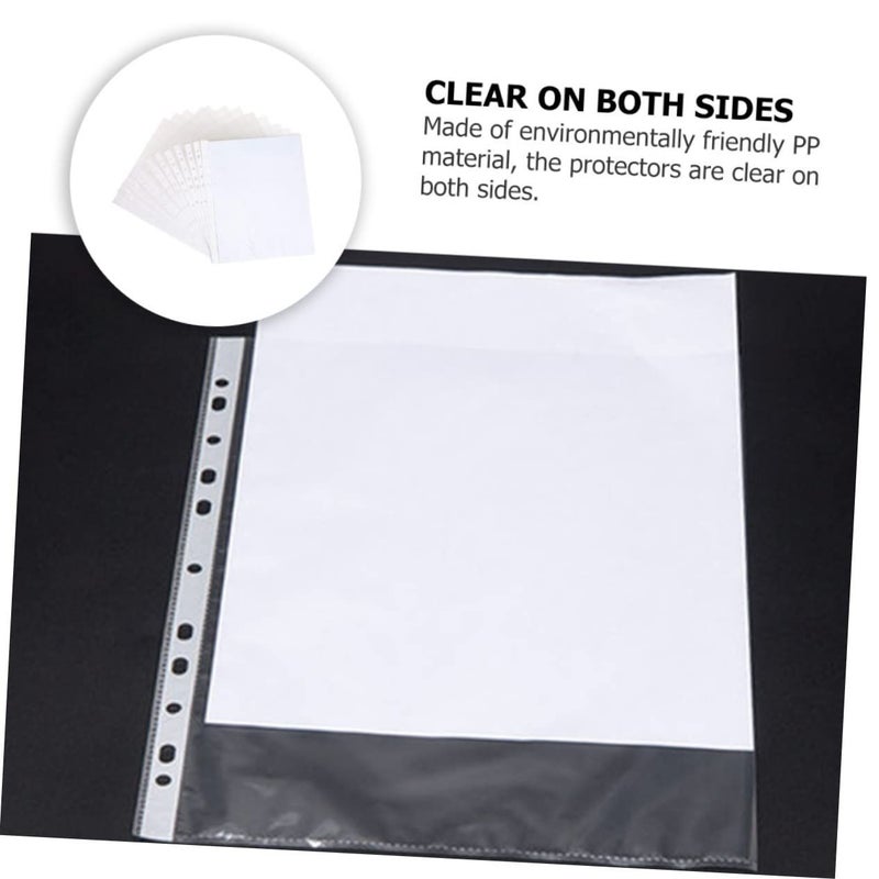 200pcs Protectors for Binders Document Sleeves Clear Glossy Finish Non Static Easy Insertion Protects Photos and Papers for Home Office School - Image 4