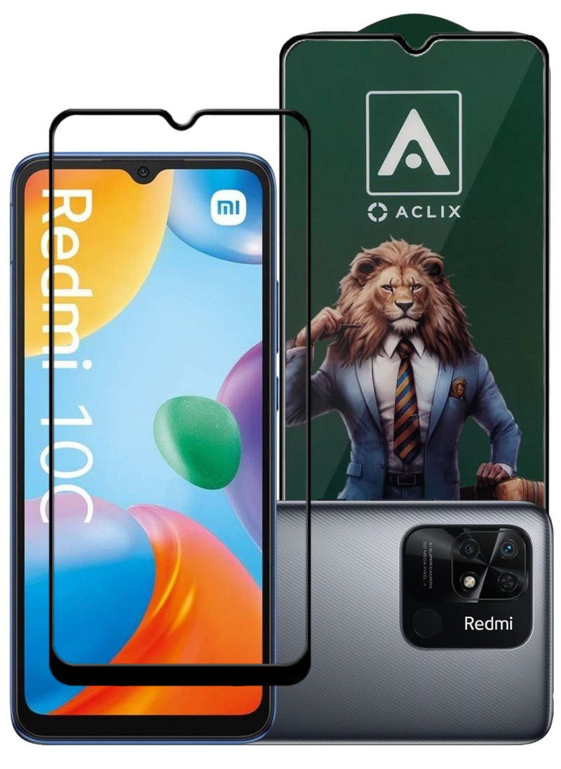 ACLIX Antistatic ESD Dustproof Premium Quality High Definition Tempered Glass Screen Protector Designed For Xiaomi Redmi 10C - Image 1