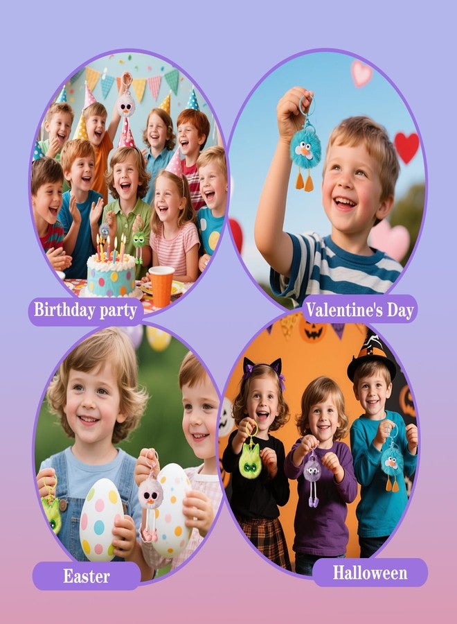 OMyFav 12 PCs Kids Keychains - Keychain Cute for Birthday Goodie Bags Girls Novelty Keychains Kids Party Favors Pinata Toys Keyrings Classroom Prizes Elementary Child Bulk Items Class Prizes - Image 4