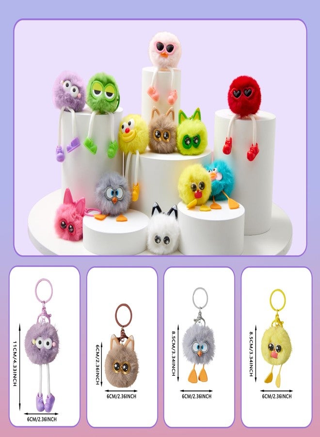 OMyFav 12 PCs Kids Keychains - Keychain Cute for Birthday Goodie Bags Girls Novelty Keychains Kids Party Favors Pinata Toys Keyrings Classroom Prizes Elementary Child Bulk Items Class Prizes - Image 2