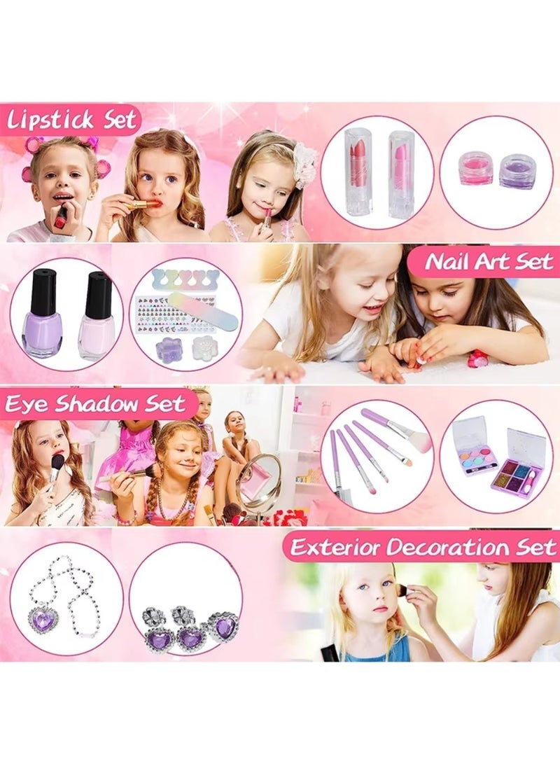 ZedPlay Makeup Kit for Girls, Unicorn Makeup Set, Real Washable Make up Kit for Unicorn Toddler Makeup for Kid Birthday Gifts Unicorn Toys for Girls Unicorn Makeup Bag - Image 4