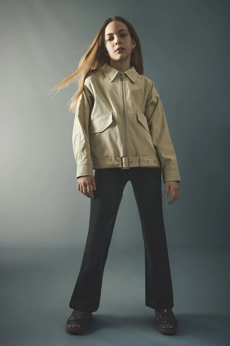 ديفاكتو Girl Shirt Collar Jacket