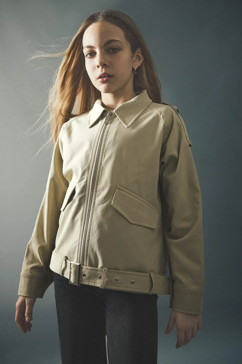 ديفاكتو Girl Shirt Collar Jacket