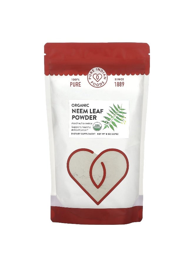 Pure Indian Foods Pure Indian Foods, Organic Neem Leaf Powder, 8 oz (227 g)  - Image 1