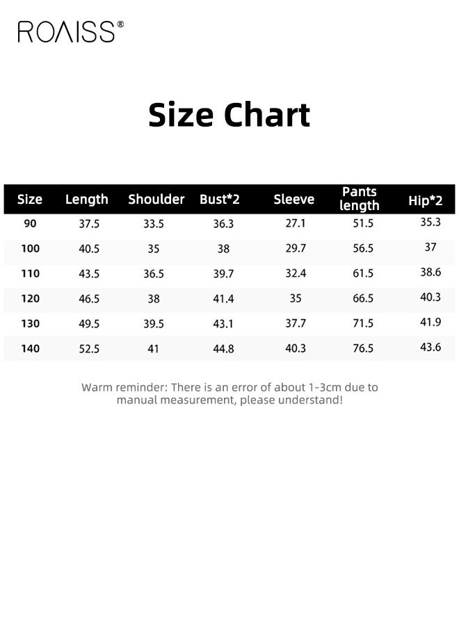 رويس طقم ملابس من قطعتين للفتيات، سترة بيسبول بأكمام طويلة وسروال رياضي مع جيوب، طقم رياضي أنيق وعصري للفتيات، طقم رياضي مريح مع سترة بأزرار وسروال بخصر مطاطي، طقم مثالي للارتداء اليومي والرياضة والأنشطة الخارجية - Image 5