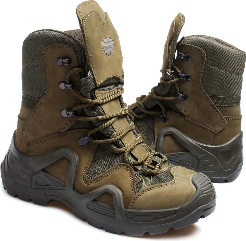 فاست ستيب Leather Waterproof Tactical Military Non-Slip Sole Men's Outdoor Boots 117SMA1490