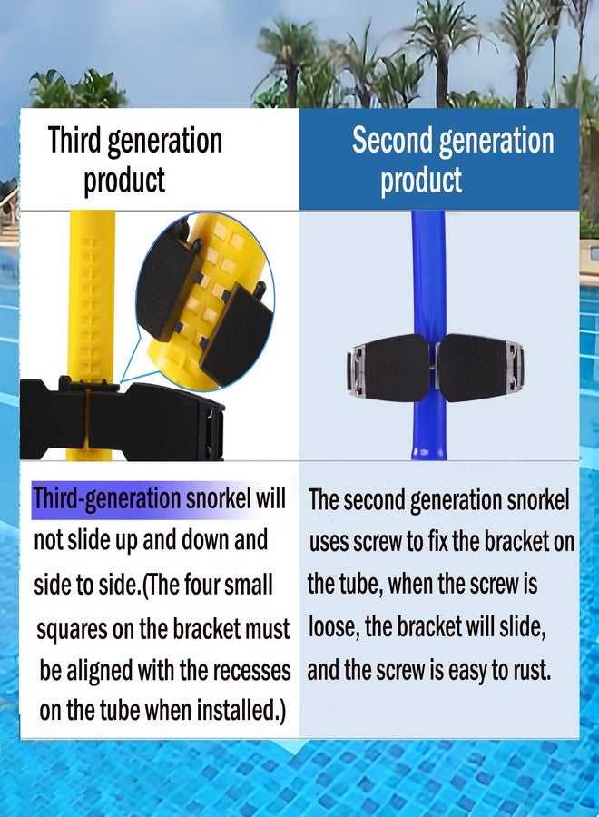 Focevi Swim Snorkel for Lap Swimming，No loud gurgling noise No hurt forehead No slip swimming Snorkeling Training for adult/kid/youth,swimmer snorkle center mount snorkel One-Way Purge Valve - Image 2