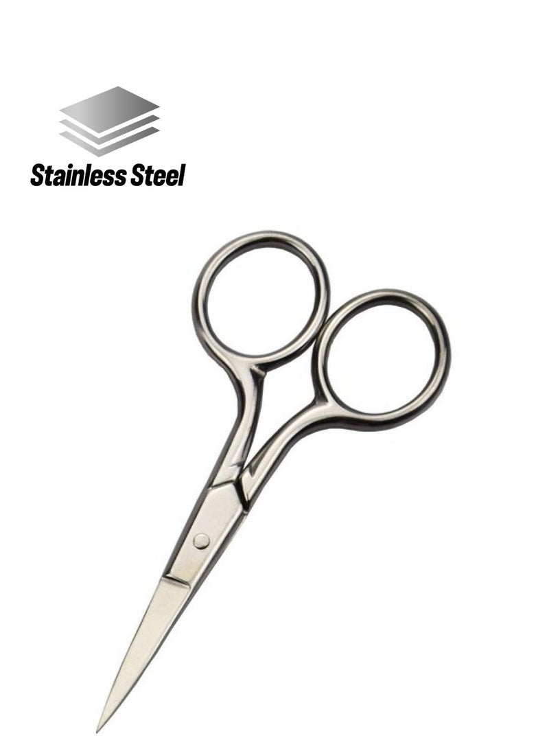 Motanar Professional Grooming Scissors For Personal Care Facial Hair Removal And Ear Nose Eyebrow Trimming Stainless Steel Fine Straight Tip Scissors Men - Image 1