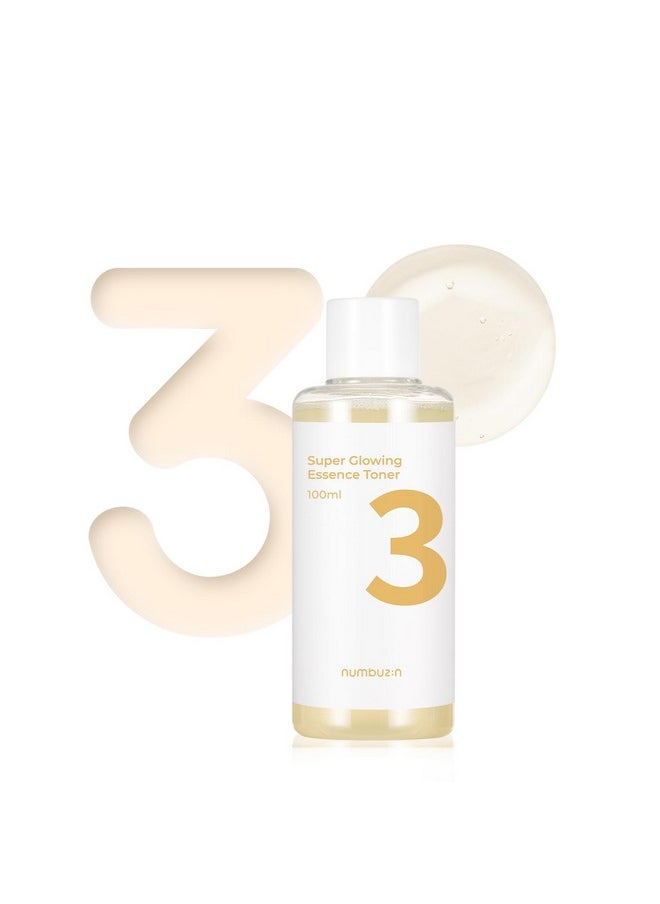 numbuzin No.3 Super Glowing Essence Toner | Fermented Ingredients, Niacinamide, Galactomyces, Glowy Skin Radiance | Korean Skin Care For Face, 100Ml 
