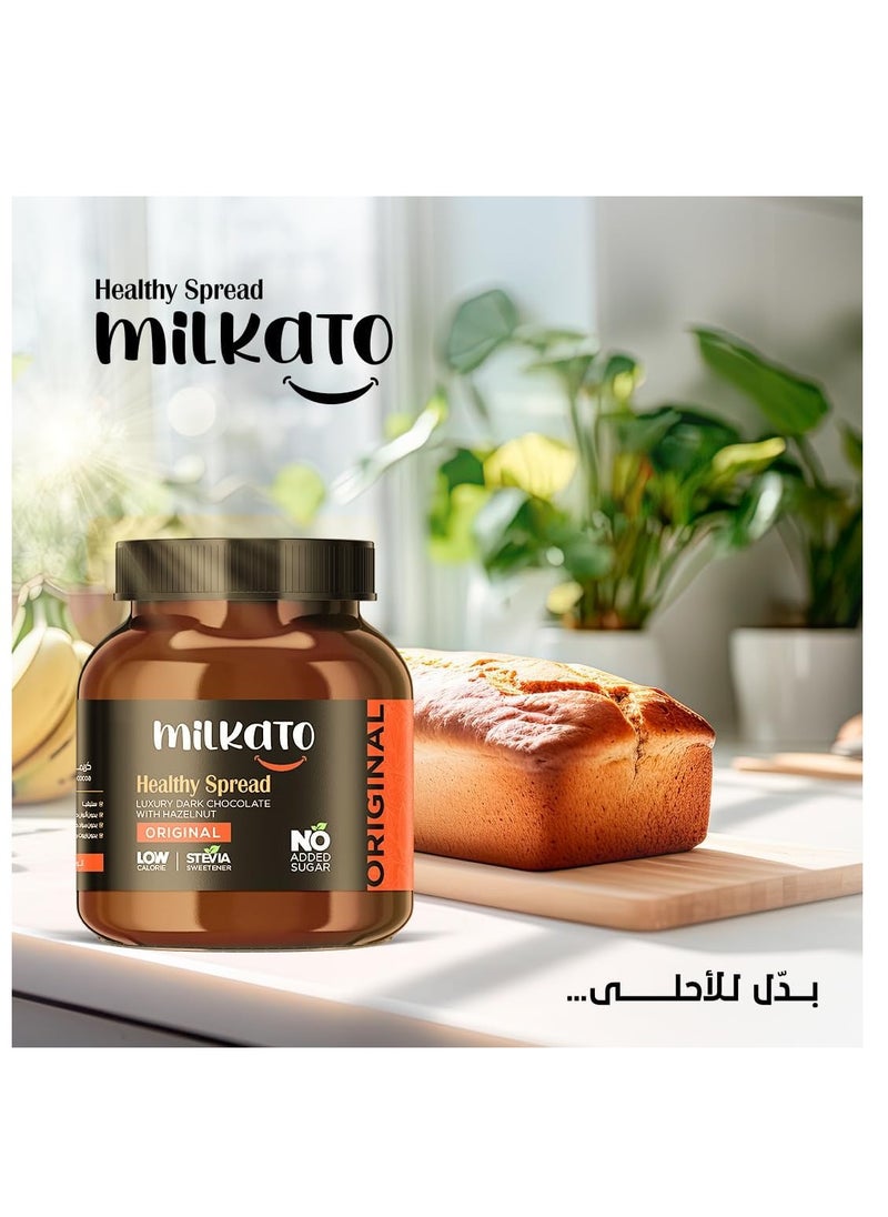 Milkato - Healthy Spread  Chocolate Original with Hazelnut 375 gm - Image 1