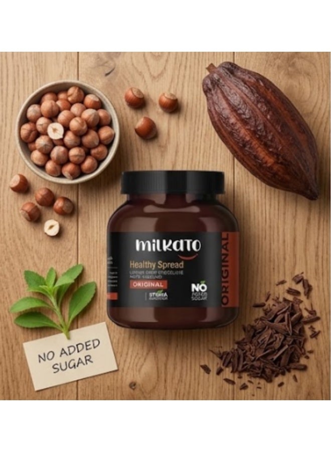 Milkato Healthy Spread  Chocolate Original with Hazelnut 375 gm - Image 2