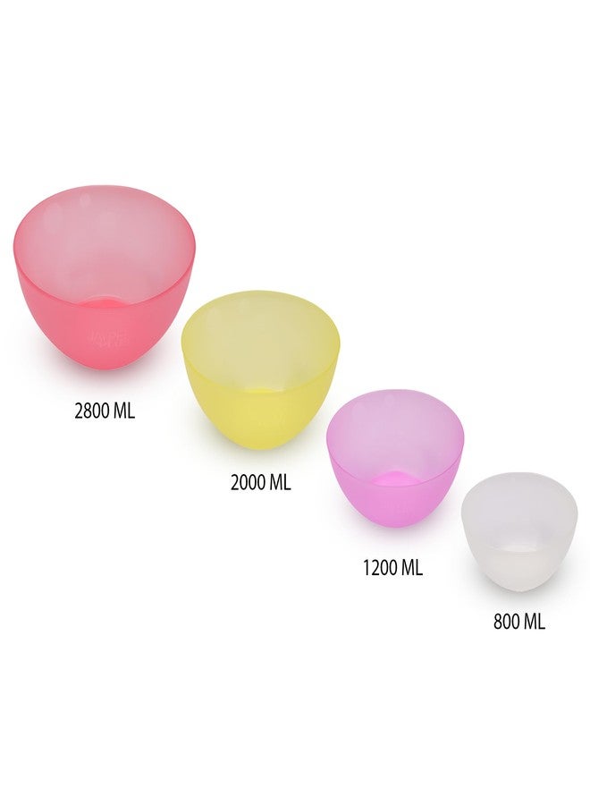 Jaypee Plus Mixing Bowl Set of 4 | Mixing Bowls for Kitchen | Mixing Bowl for Cake Batter | Snack Bowls Set of 4 | Multipurpose Bowl Big Size, Multicolour - Image 3