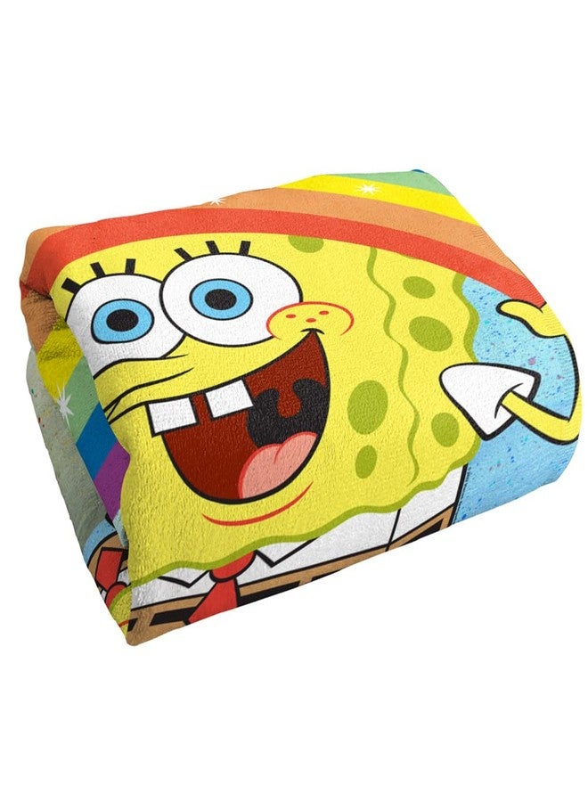 LOGOVISION Spongebob Beach Towel, 30"x60", Spongebob Rainbow Beach Towel - Image 3