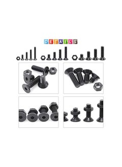 Glarks Glarks 510Pcs Metric M3 M4 M5 Alloy Steel Socket Cap Screws Hex Head Bolt Nuts Assortment Kit - Black Oxide Finish  - Image 4