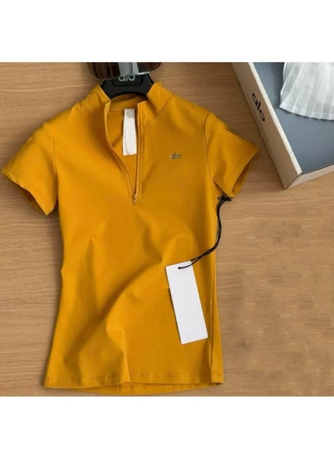Alo Yoga sports t-shirt yellow